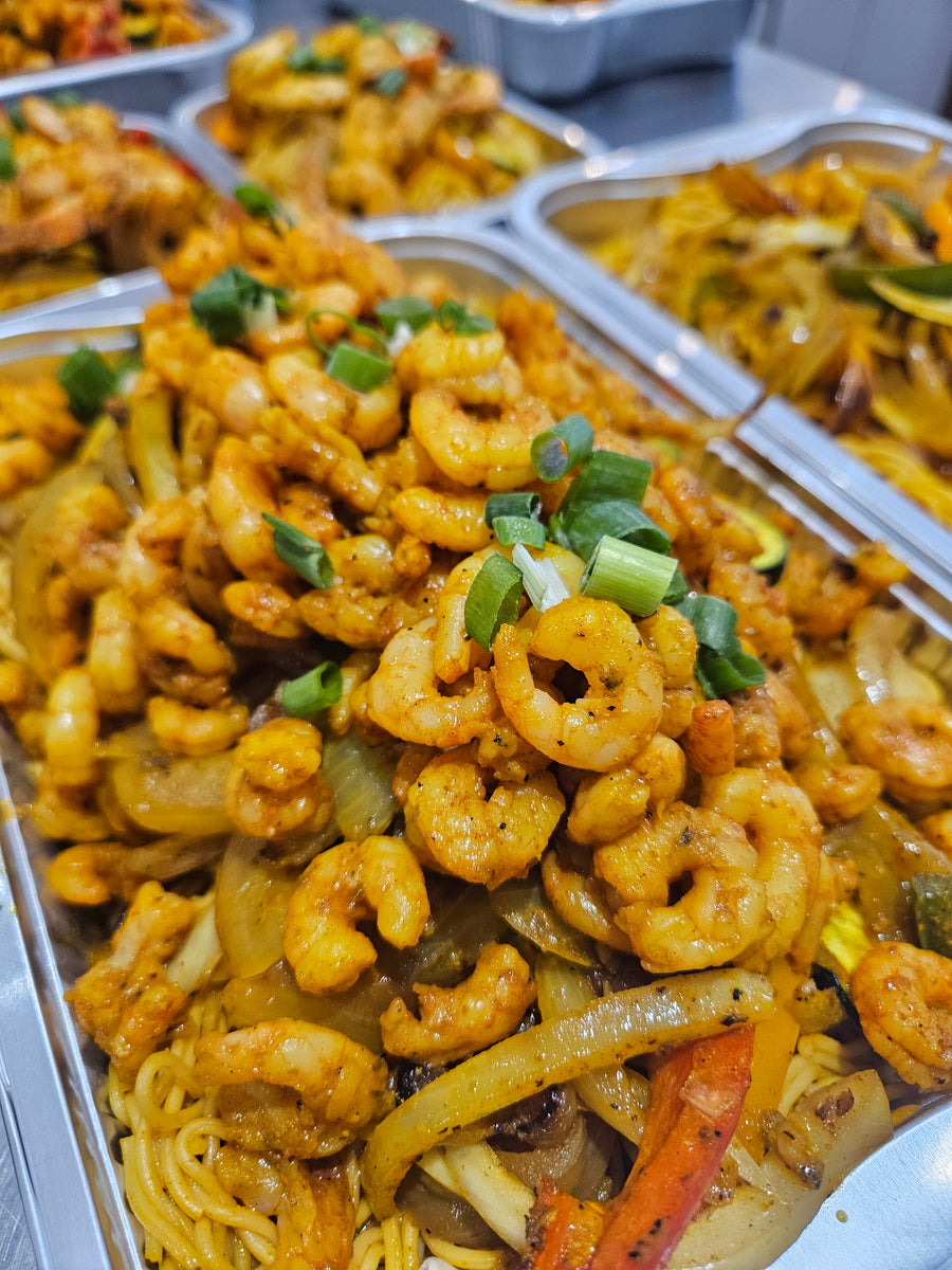 Nouilles Singapour au poulet ou aux crevettes (Individuel)