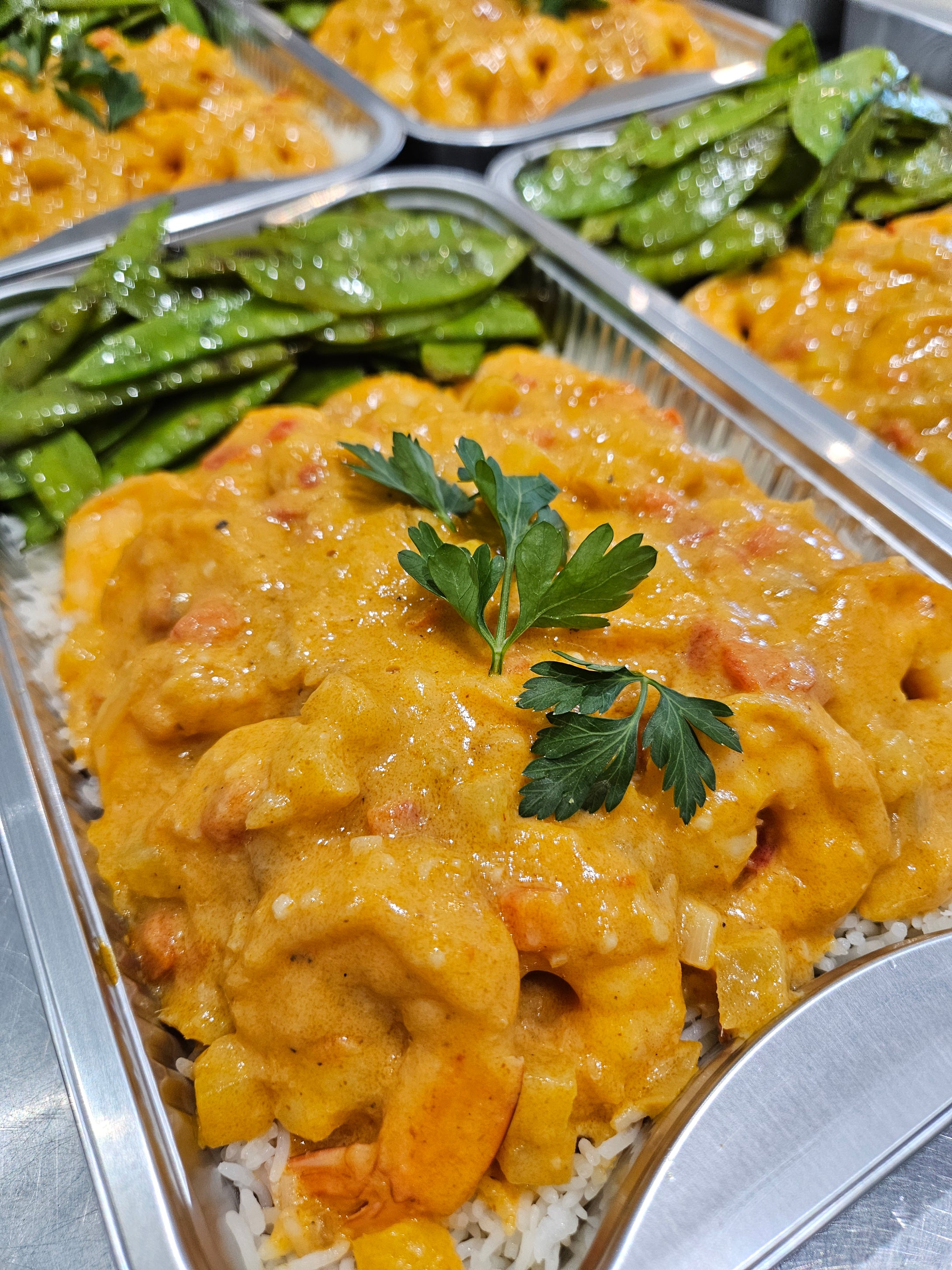 Crevettes géantes sauce coco thaï et mangue (individuel)