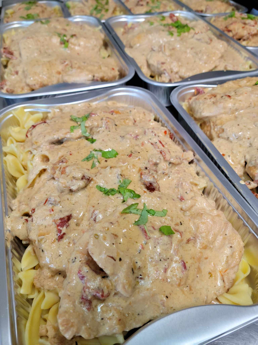Escalope de poulet sauce crémeuse aux tomates séchées (individuel)