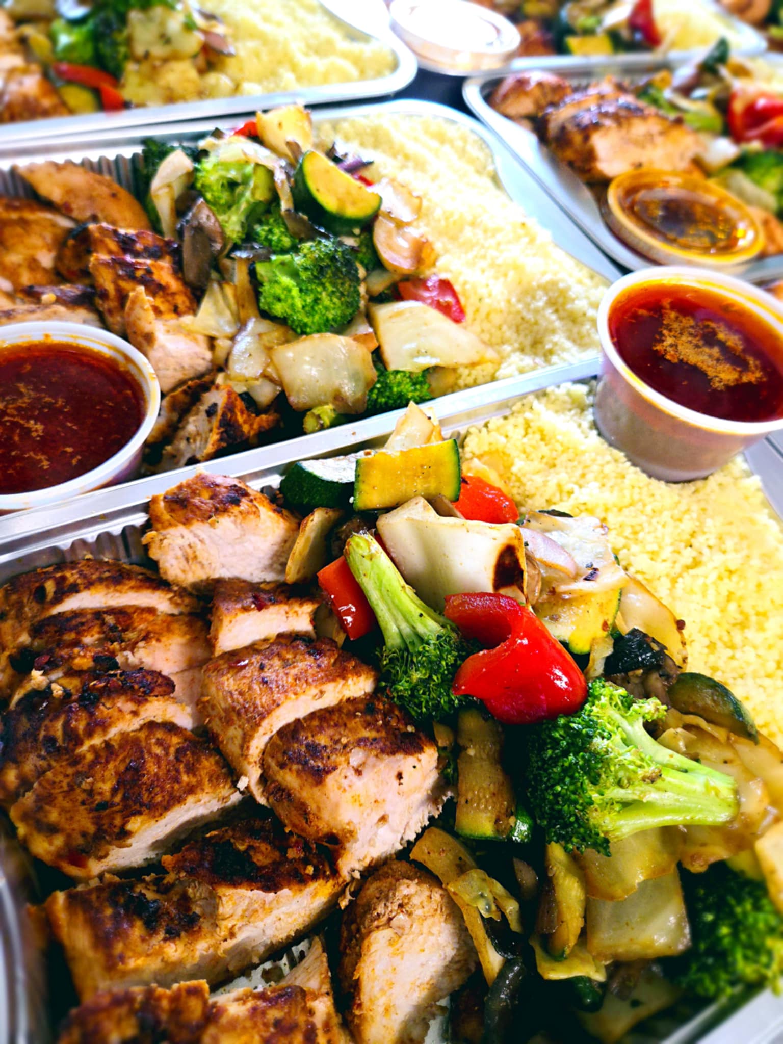 Poulet Piri Piri avec couscous et légumes (familial)