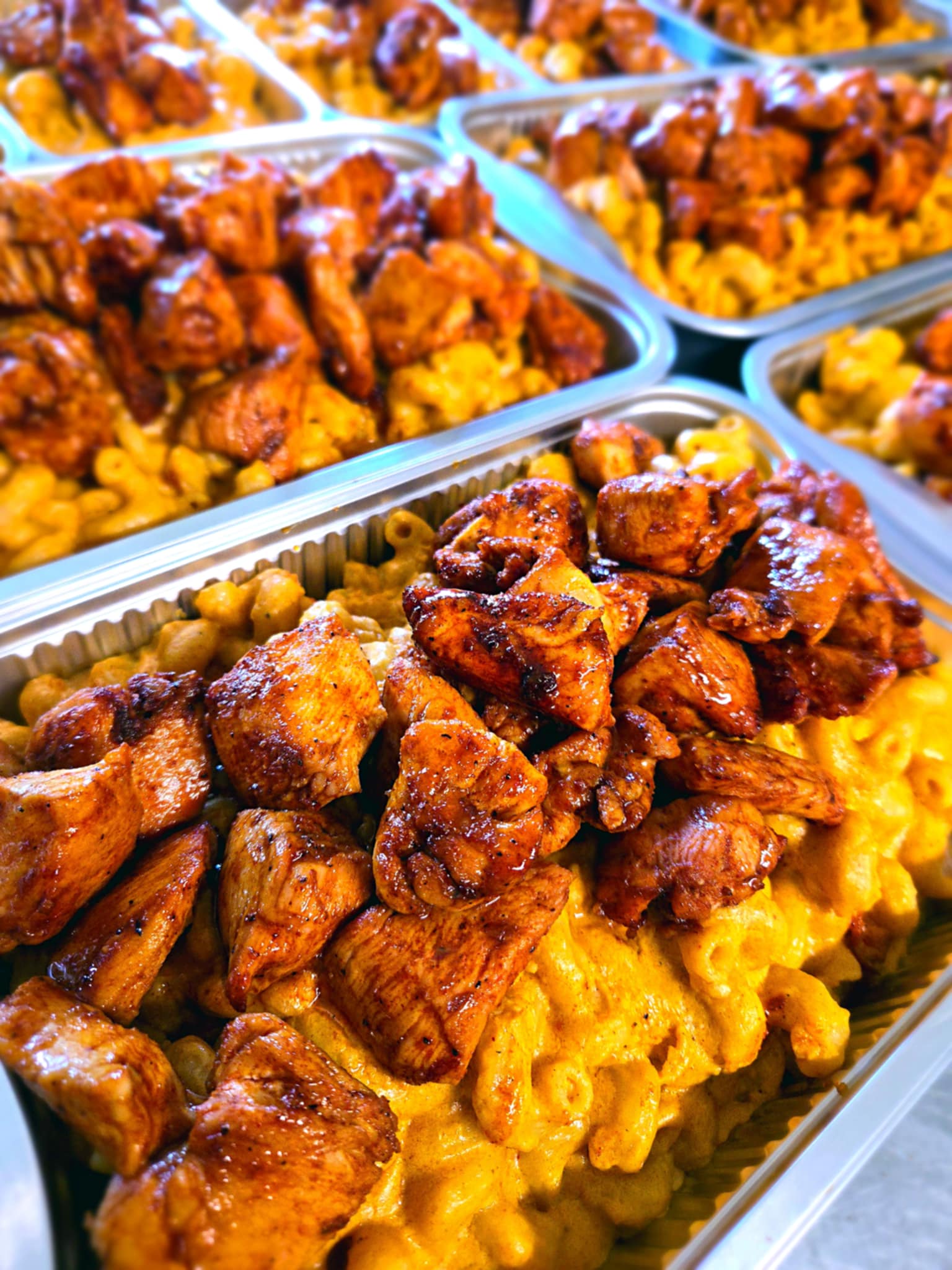 Mac and cheese au poulet au miel (familial)