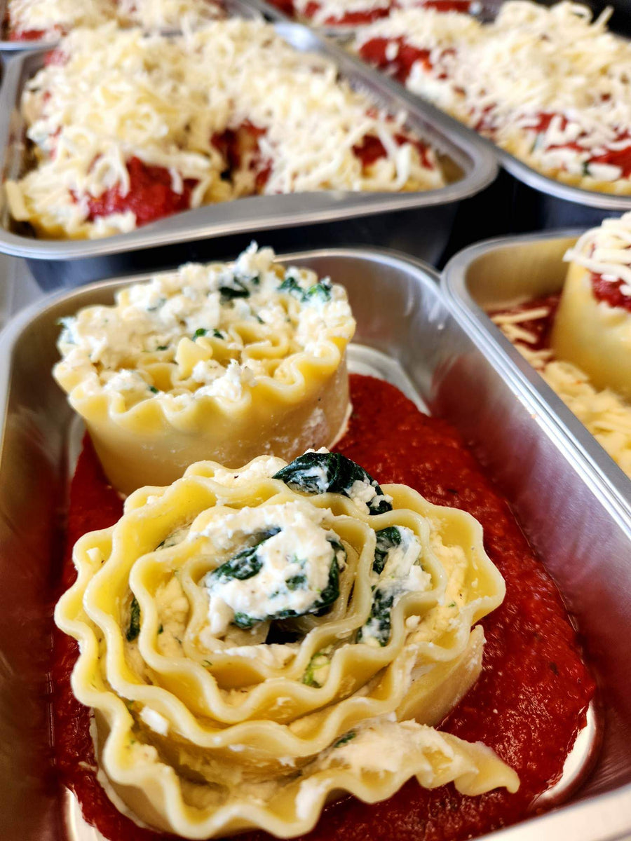 Lasagnes roulées aux 4 fromages et sauce marinara (Individuel)